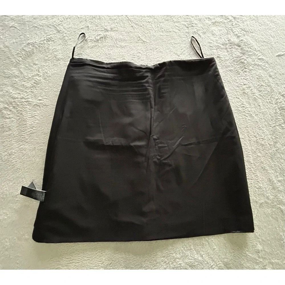 M&S Collection Black Faux Leather Mini Skirt T59 4471/03102 Size UK 16 EUR 44
